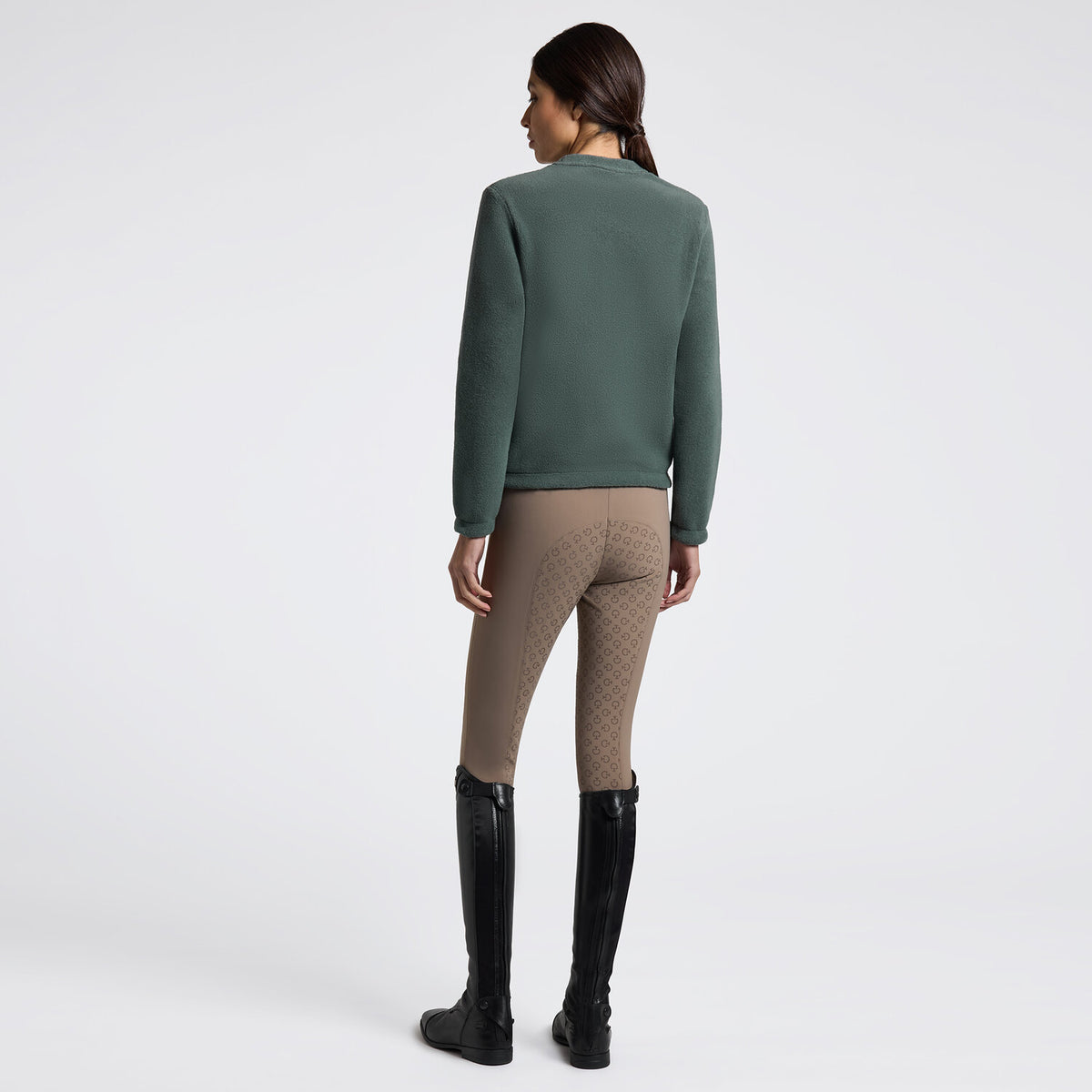Cavalleria Toscana Damen Fleecepullover Jungle Green Rückansicht
