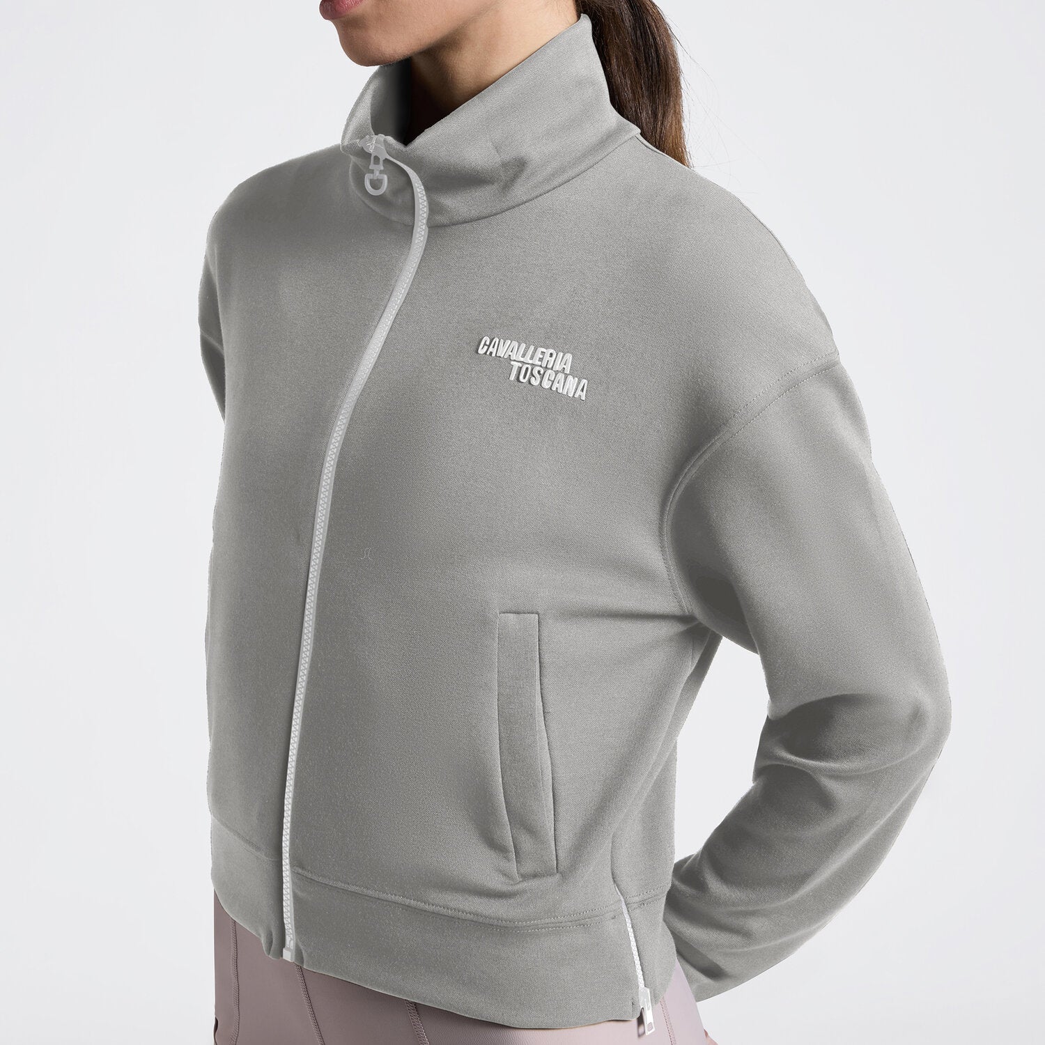 Cavalleria Toscana Damen Sweatjacke mit Zip – Belgian Block