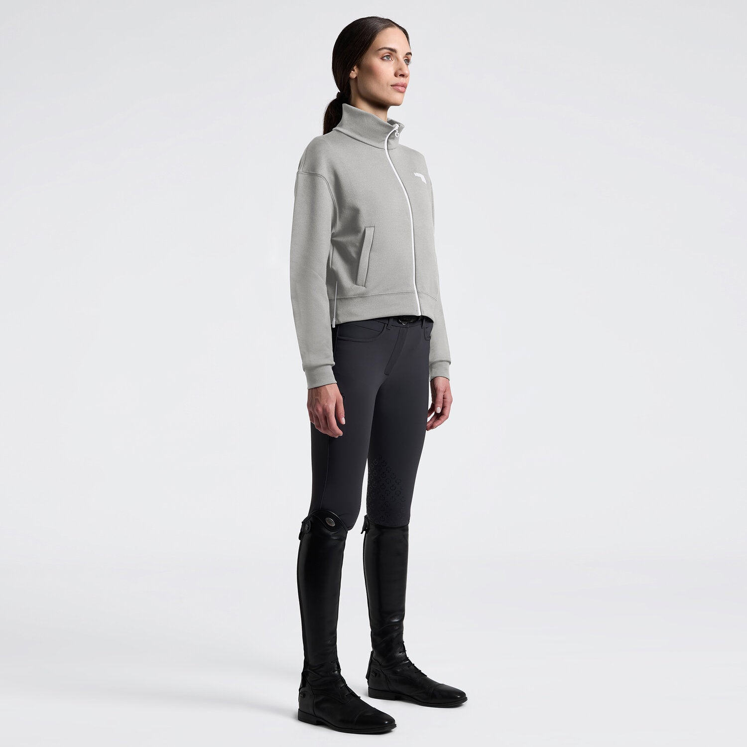 Cavalleria Toscana Damen Sweatjacke mit Zip – Belgian Block