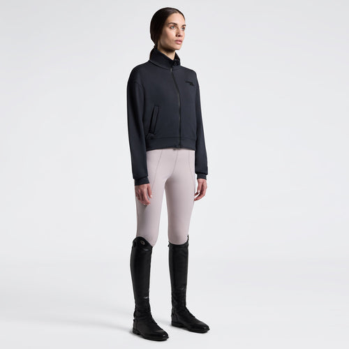 Cavalleria Toscana Damen Sweatjacke mit Zip – Anthrazit