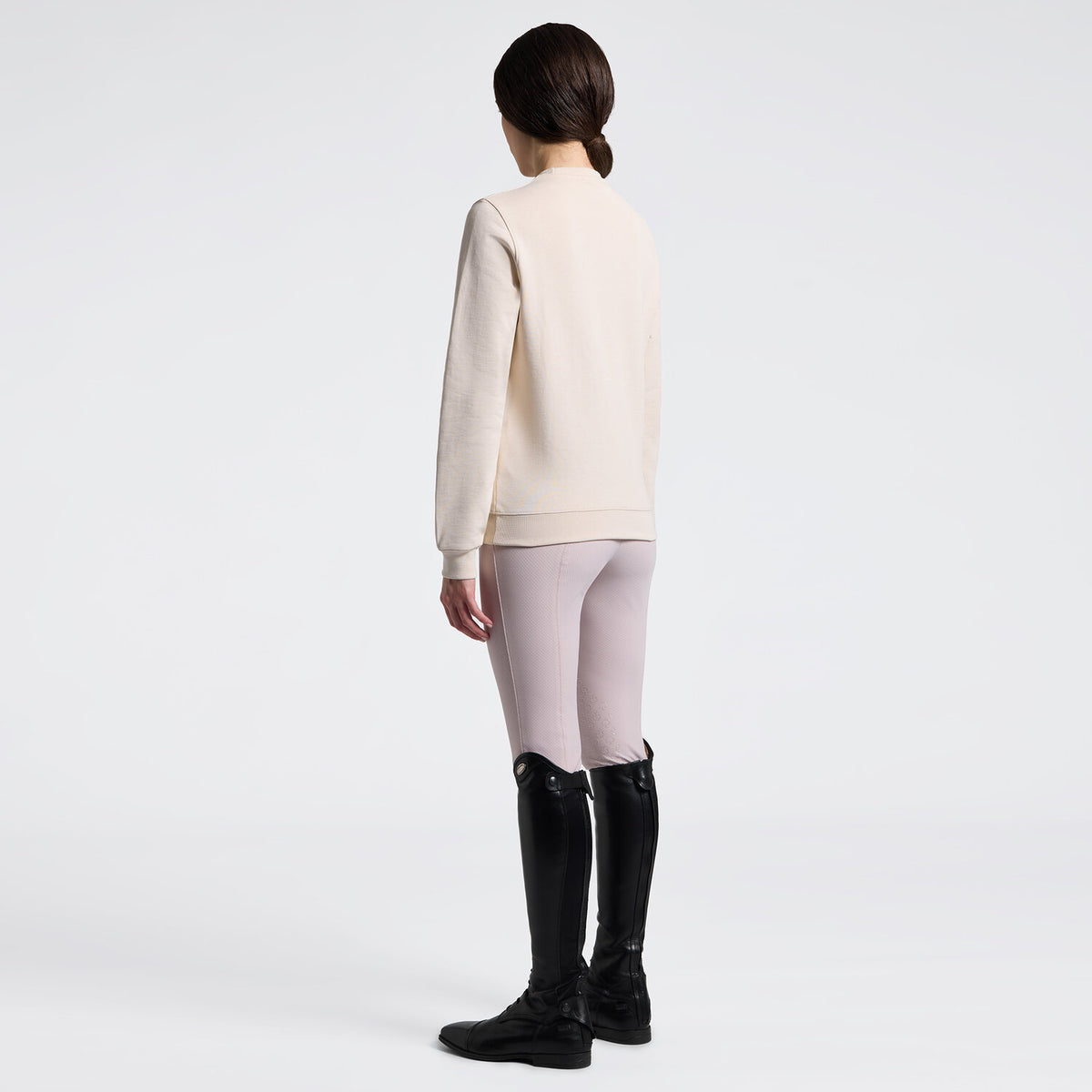 Cavalleria Toscana Damen Pullover mit Blumenstickerei – Brich, Rückansicht
