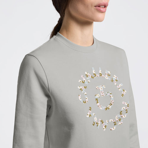 Cavalleria Toscana Damen Pullover mit Blumenstickerei – Belgian Block