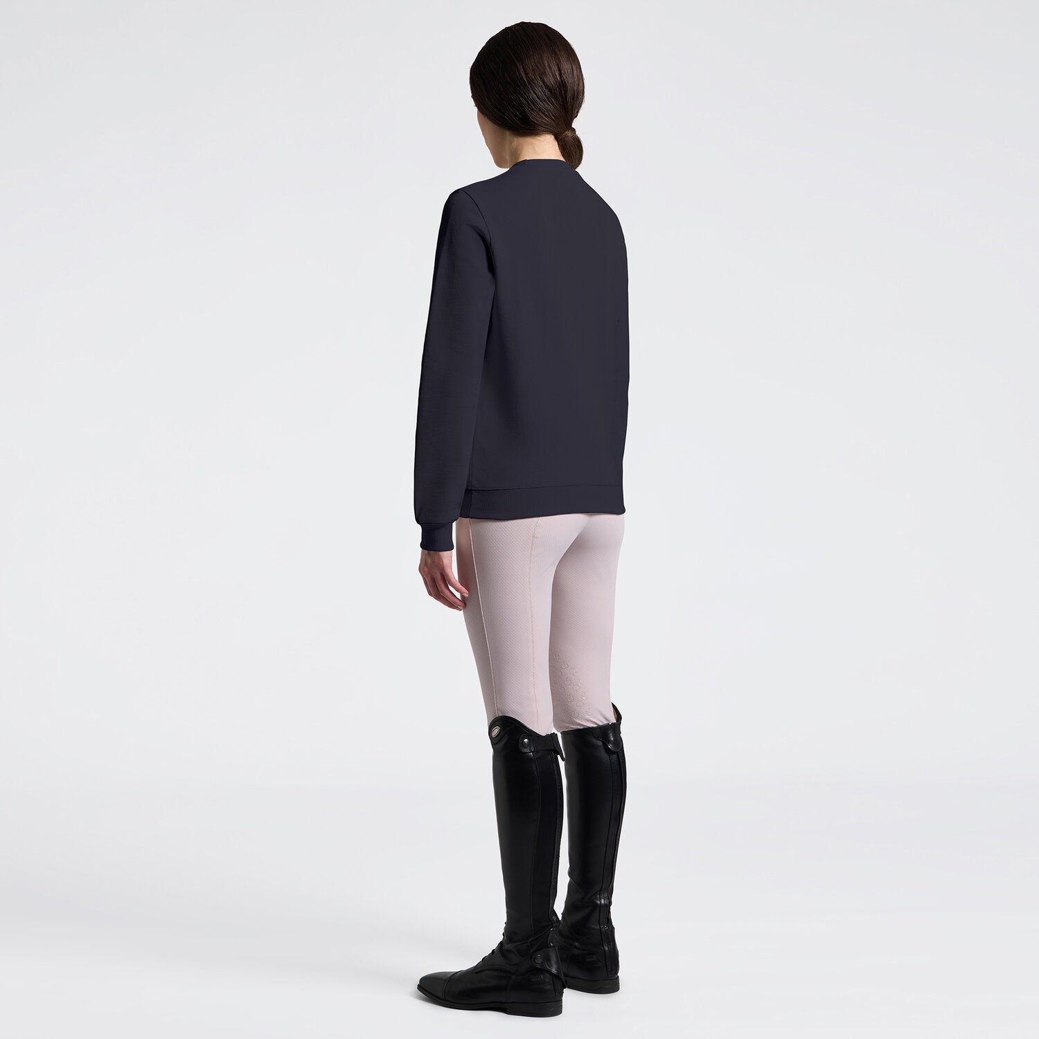 Cavalleria Toscana Damen Pullover mit Blumenstickerei – Anthrazit