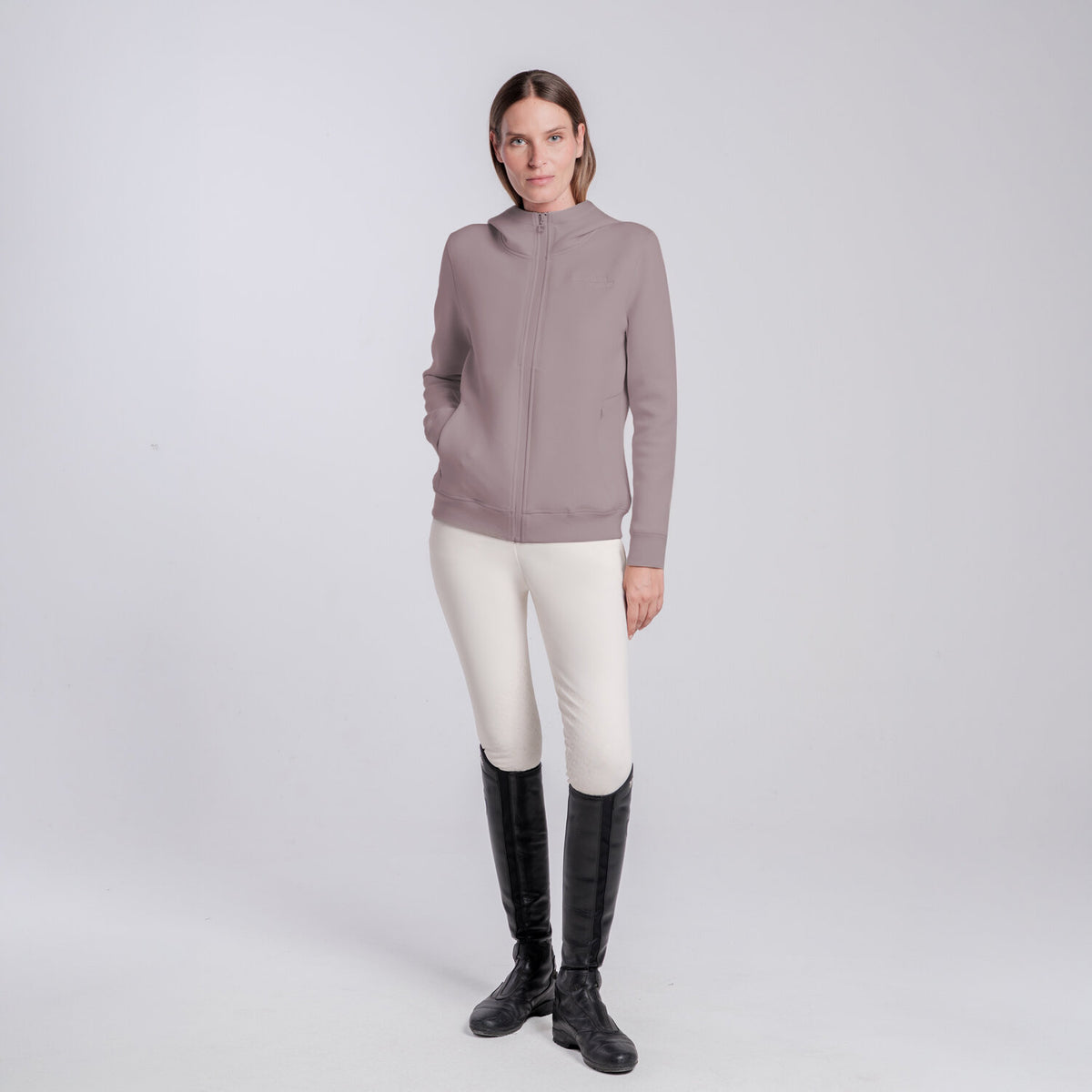 Cavalleria Toscana Damen Technischer Hoodie Cipria