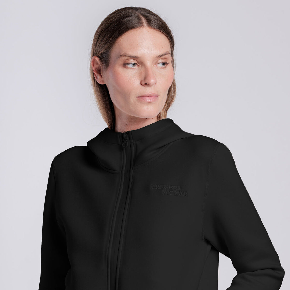Cavalleria Toscana Damen Hoodie Schwarz Rückansicht