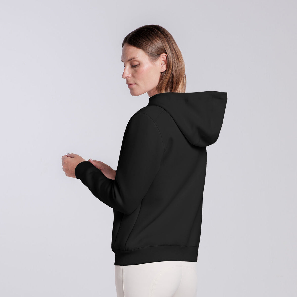 Cavalleria Toscana Damen Hoodie Schwarz Detail