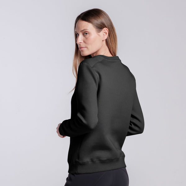 Cavalleria Toscana Damen Sweatshirt Rundhals Schwarz Detail