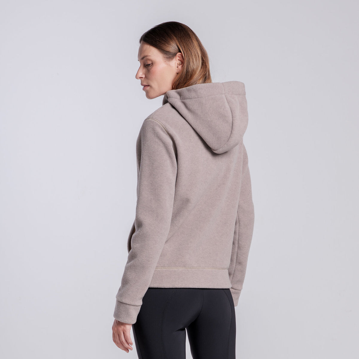 Cavalleria Toscana Damen Fleece-Hoodie – Cipria, Detail