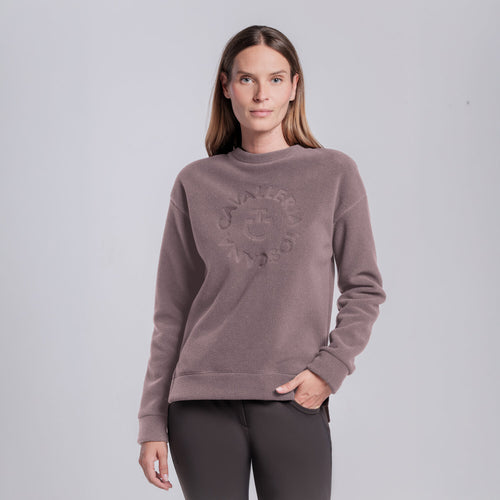 Cavalleria Toscana Damen Sweatshirt mit Logo – Cipria, Rückansicht