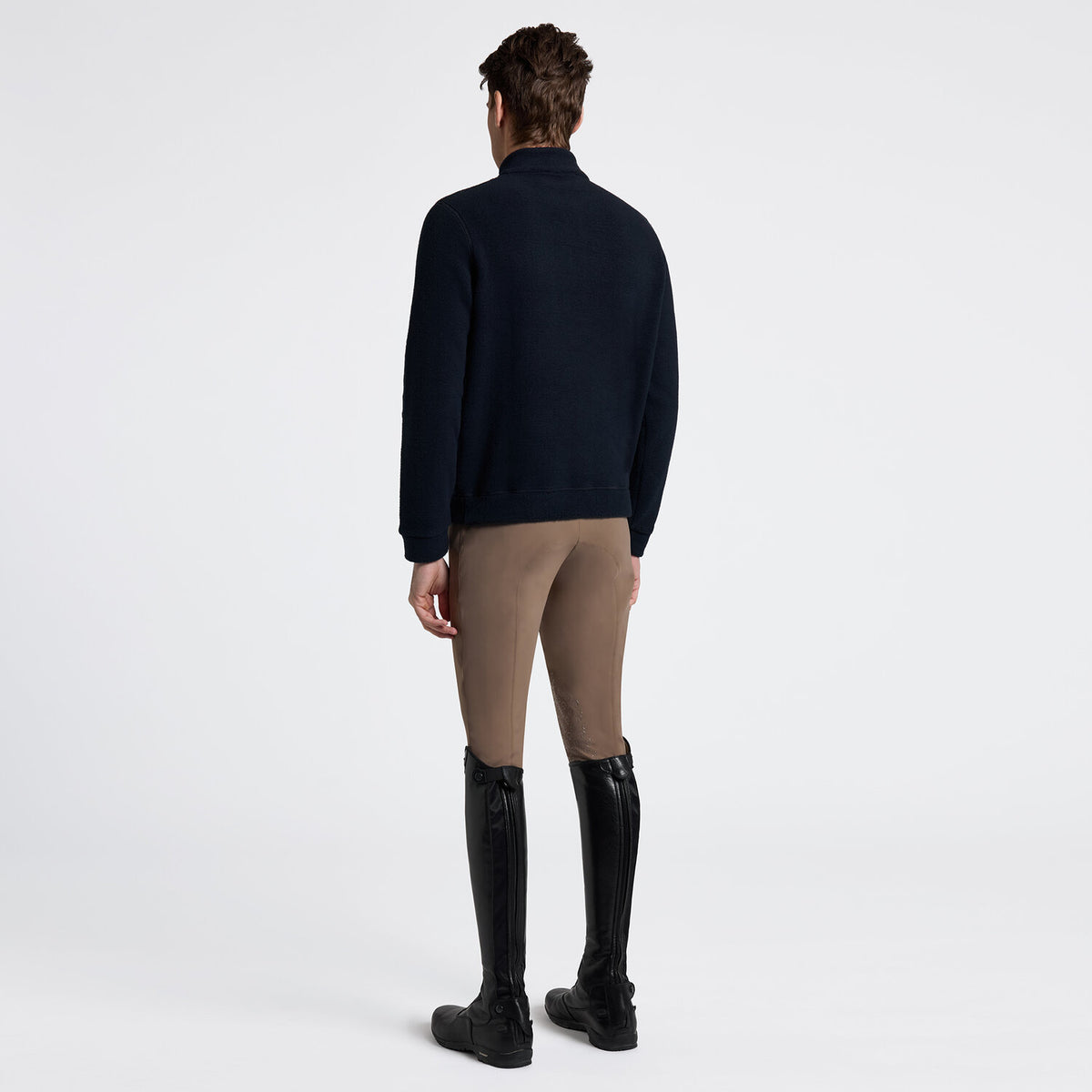 Cavalleria Toscana Herren Fleecepullover Navy Rückansicht