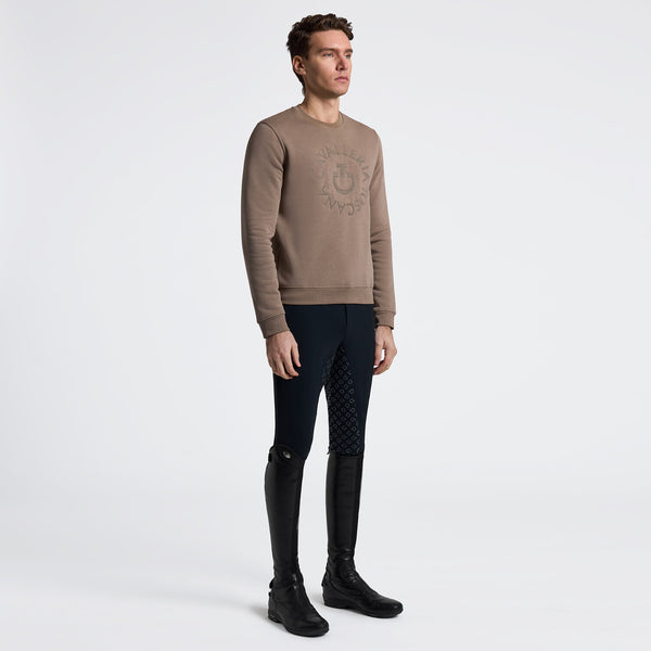 Cavalleria Toscana Herren Sweatshirt Orbit-Logo Walnut