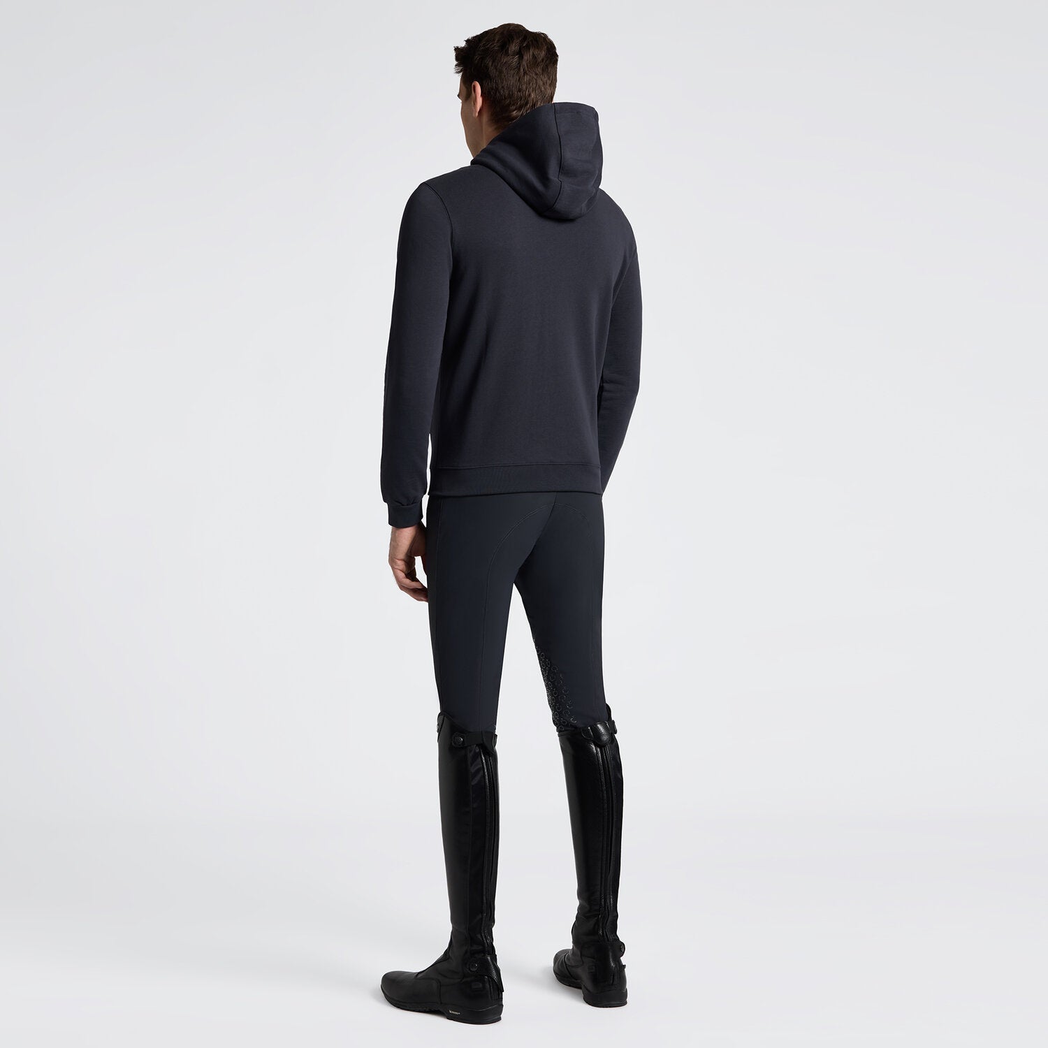 Cavalleria Toscana Herren Kapuzenjacke mit Logostickerei – Anthrazit