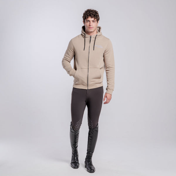 Cavalleria Toscana Herren Hoodie Baumwolle Aluminium