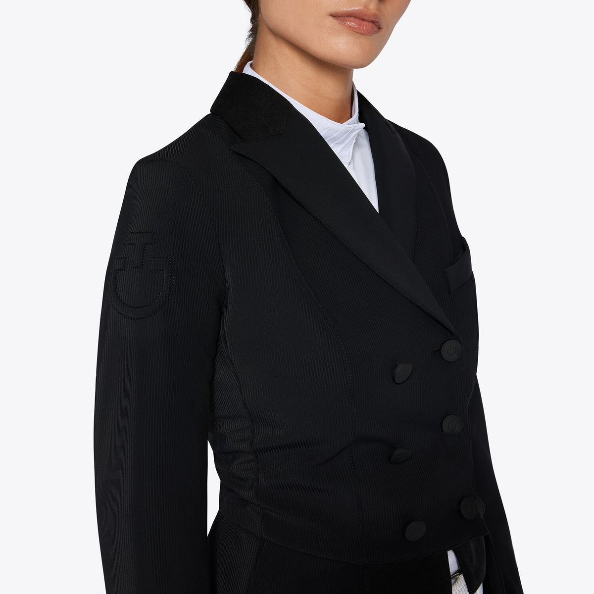 Cavalleria Toscana Dressurfrack Jersey Schwarz Detailansicht