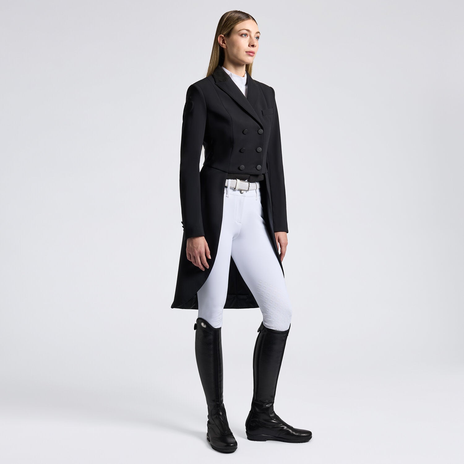 Cavalleria Toscana Damen Dressurfrack mit verdeckten Knöpfen – Schwarz
