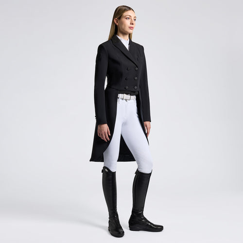 Cavalleria Toscana Damen Dressurfrack mit verdeckten Knöpfen – Schwarz
