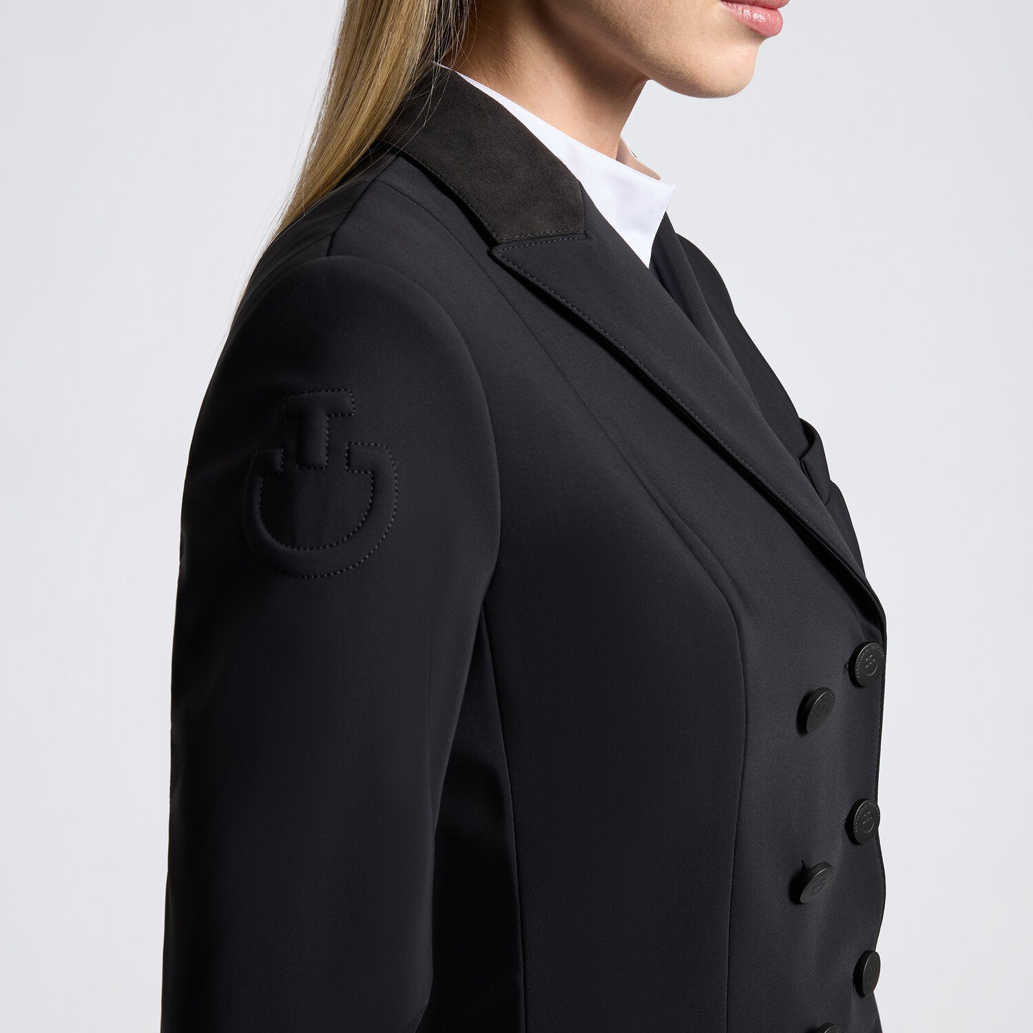 Cavalleria Toscana Damen Dressurfrack mit verdeckten Knöpfen – Schwarz