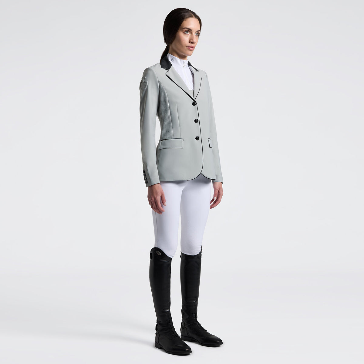 Cavalleria Toscana Damen Turnierjacket Perforated mit Knöpfen – Belgian Block