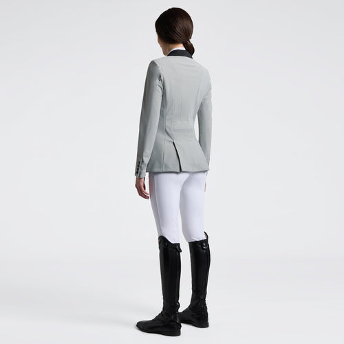 Cavalleria Toscana Damen Turnierjacket Perforated mit Knöpfen – Belgian Block, Rückansicht