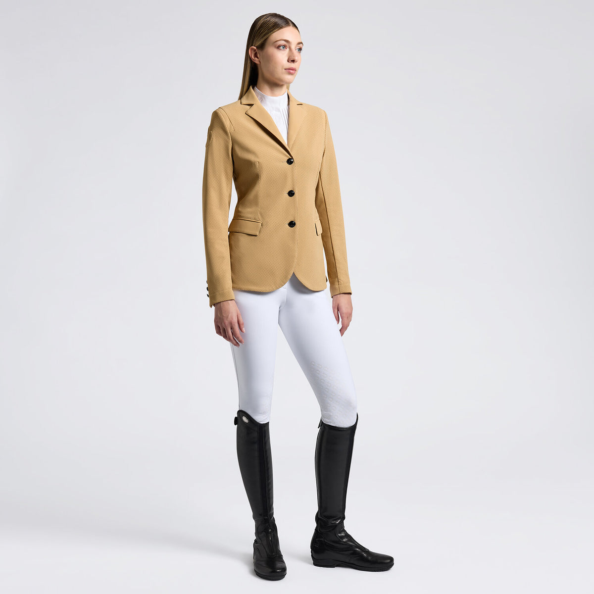 Cavalleria Toscana Damen Turnierjacket perforiert Tan