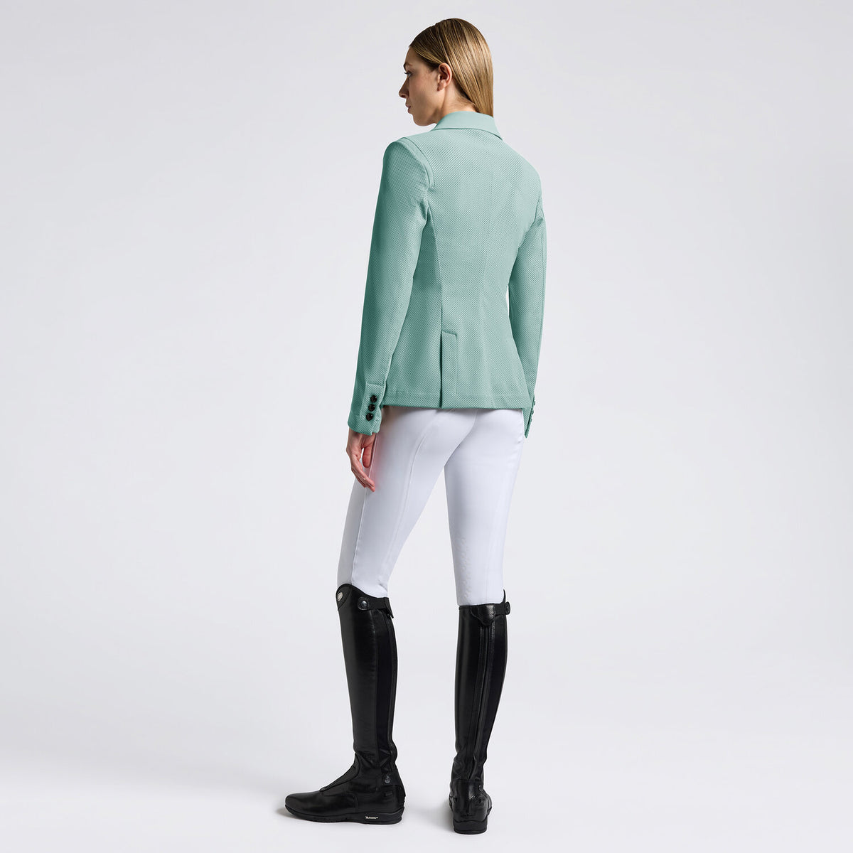 Cavalleria Toscana Turnierjacket perforiert Petrolgrün Rückansicht