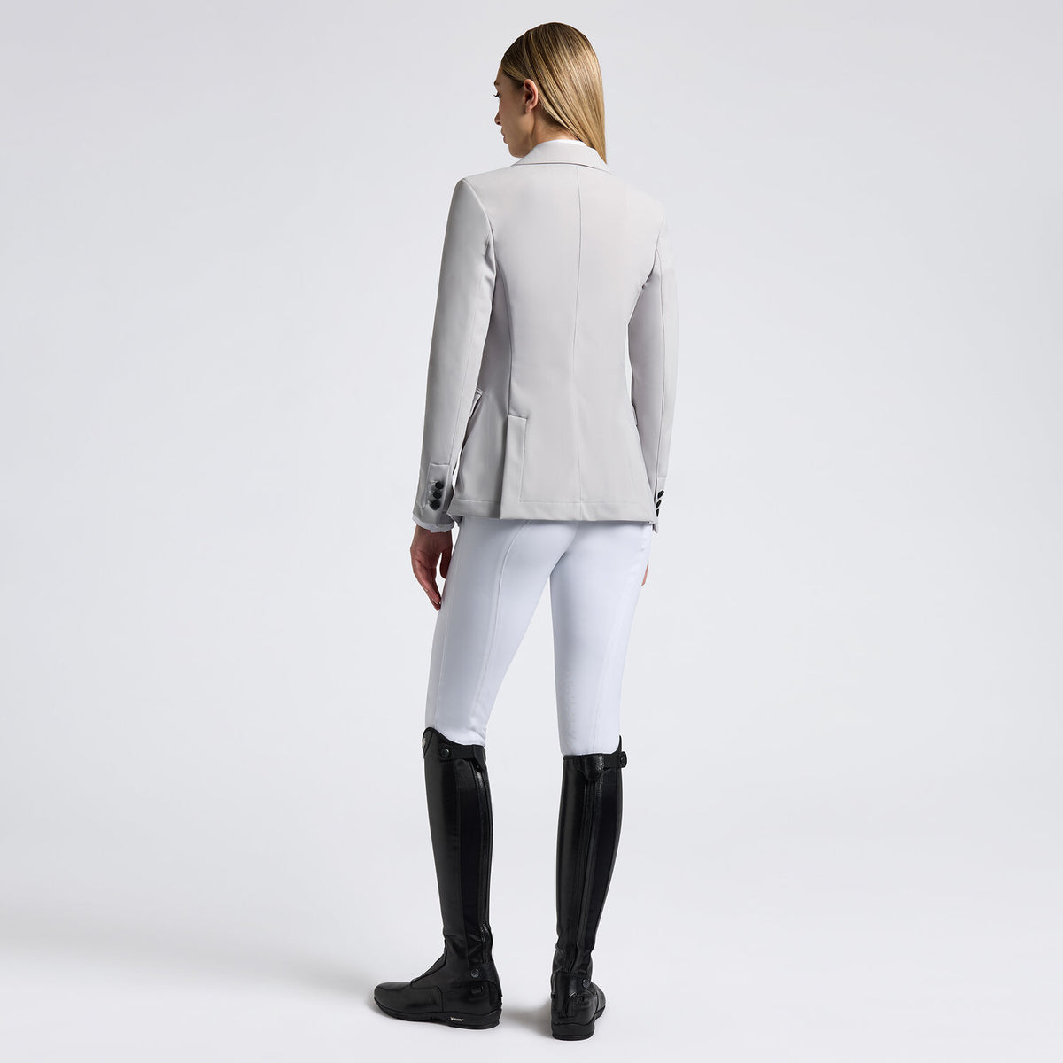 Cavalleria Toscana Damen Turnierjacket – Hellgrau, Rückansicht