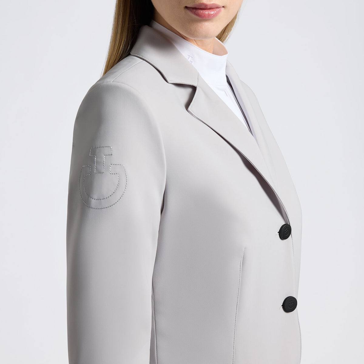 Cavalleria Toscana Damen Turnierjacket – Hellgrau, Detail