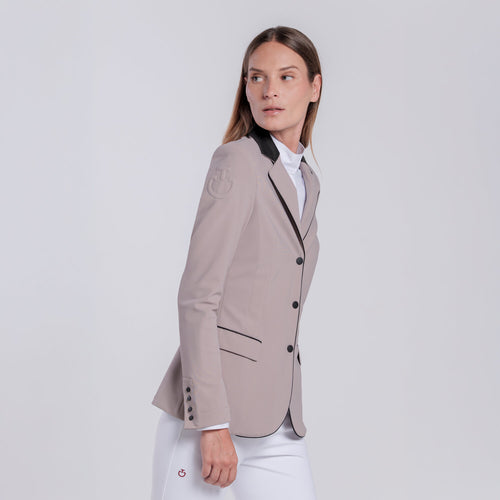 Cavalleria Toscana Damen Turnierjacket mit Zip – Cipria, Rückansicht