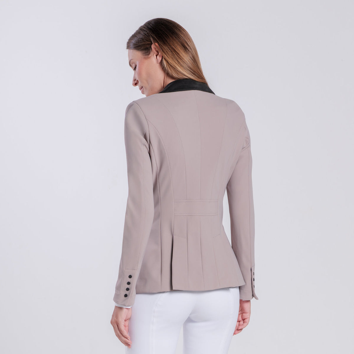 Cavalleria Toscana Damen Turnierjacket mit Zip – Cipria, Detail