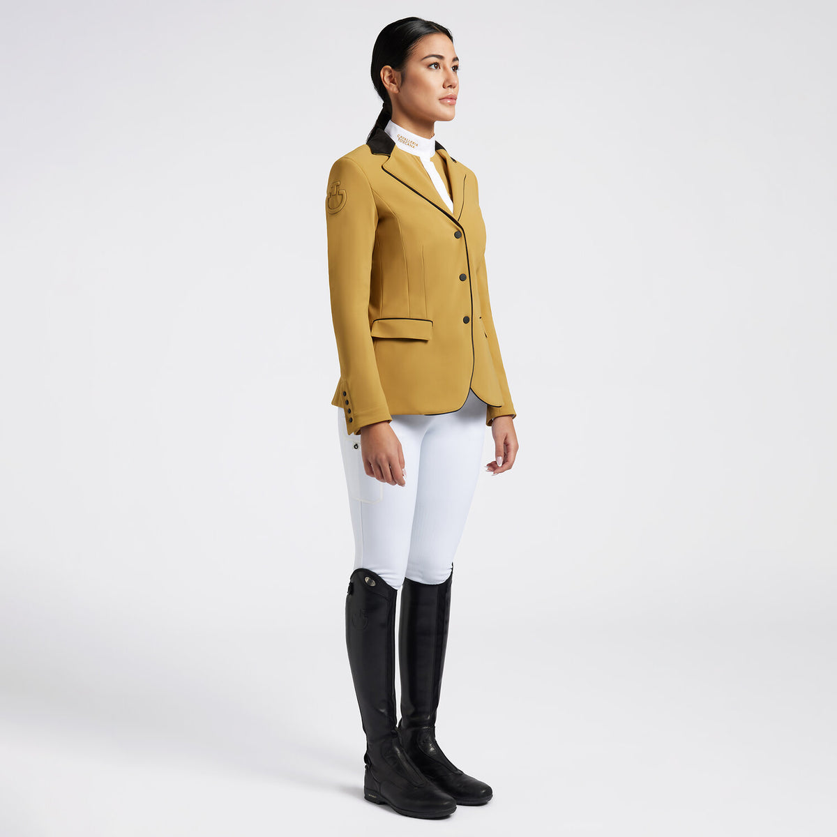 Cavalleria Toscana Damen Turnierjacket mit Zip – Golden Ochre