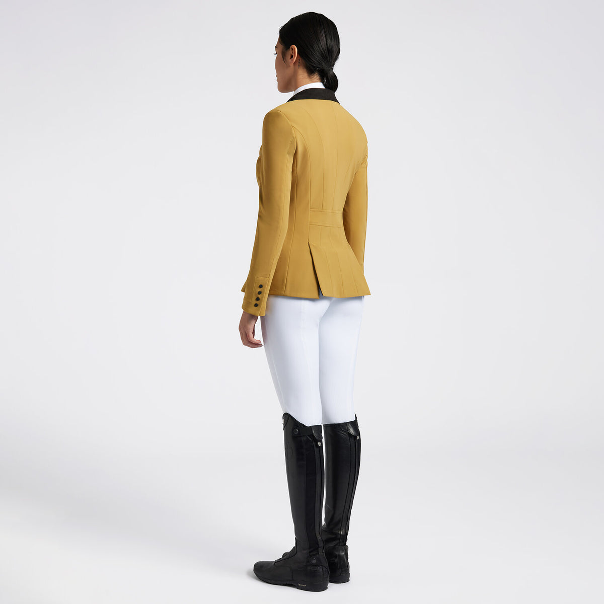 Cavalleria Toscana Damen Turnierjacket mit Zip – Golden Ochre, Rückansicht