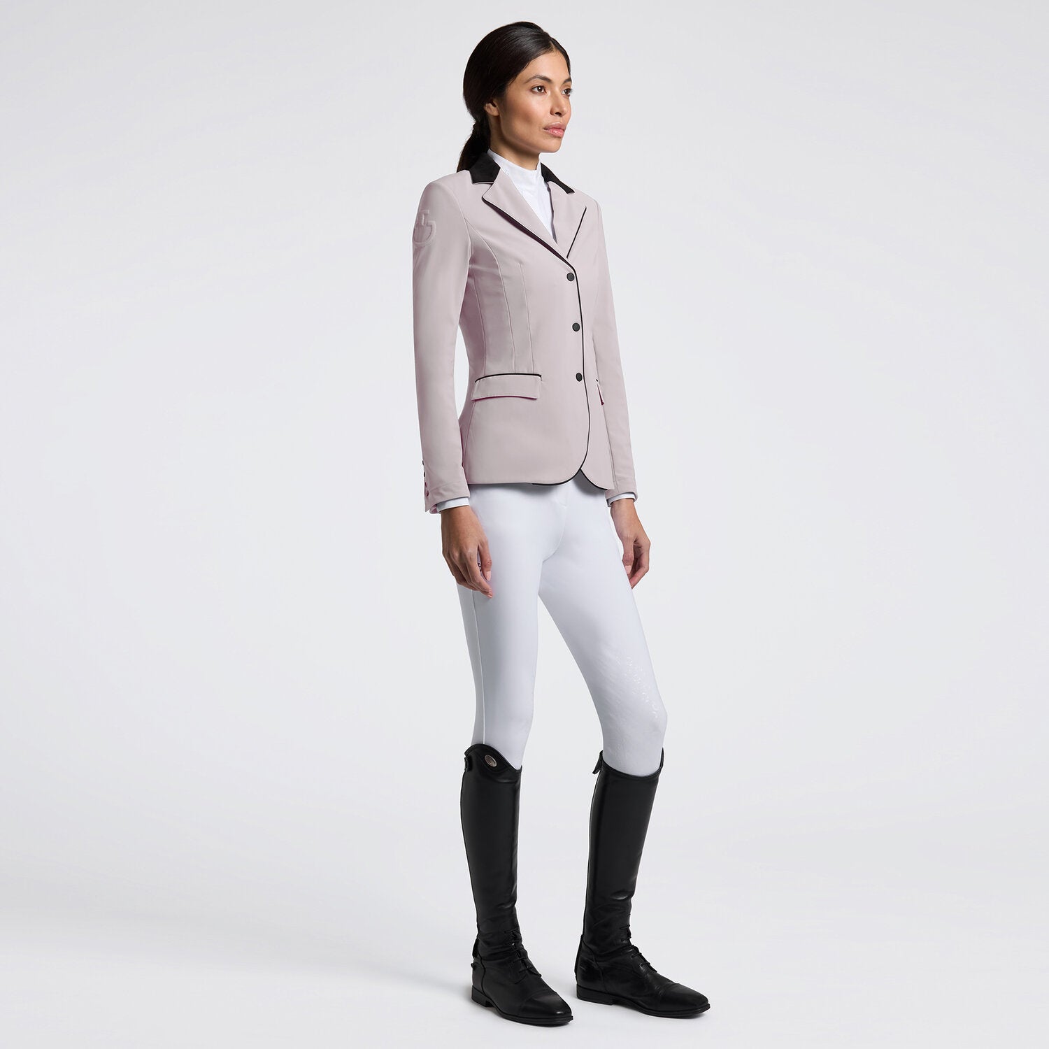 Cavalleria Toscana Damen Turnierjacket mit Zip – Violet Ice