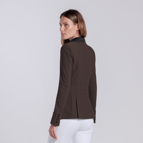 Cavalleria Toscana Damen Turnierjacket mit Zip – Espresso, Detail