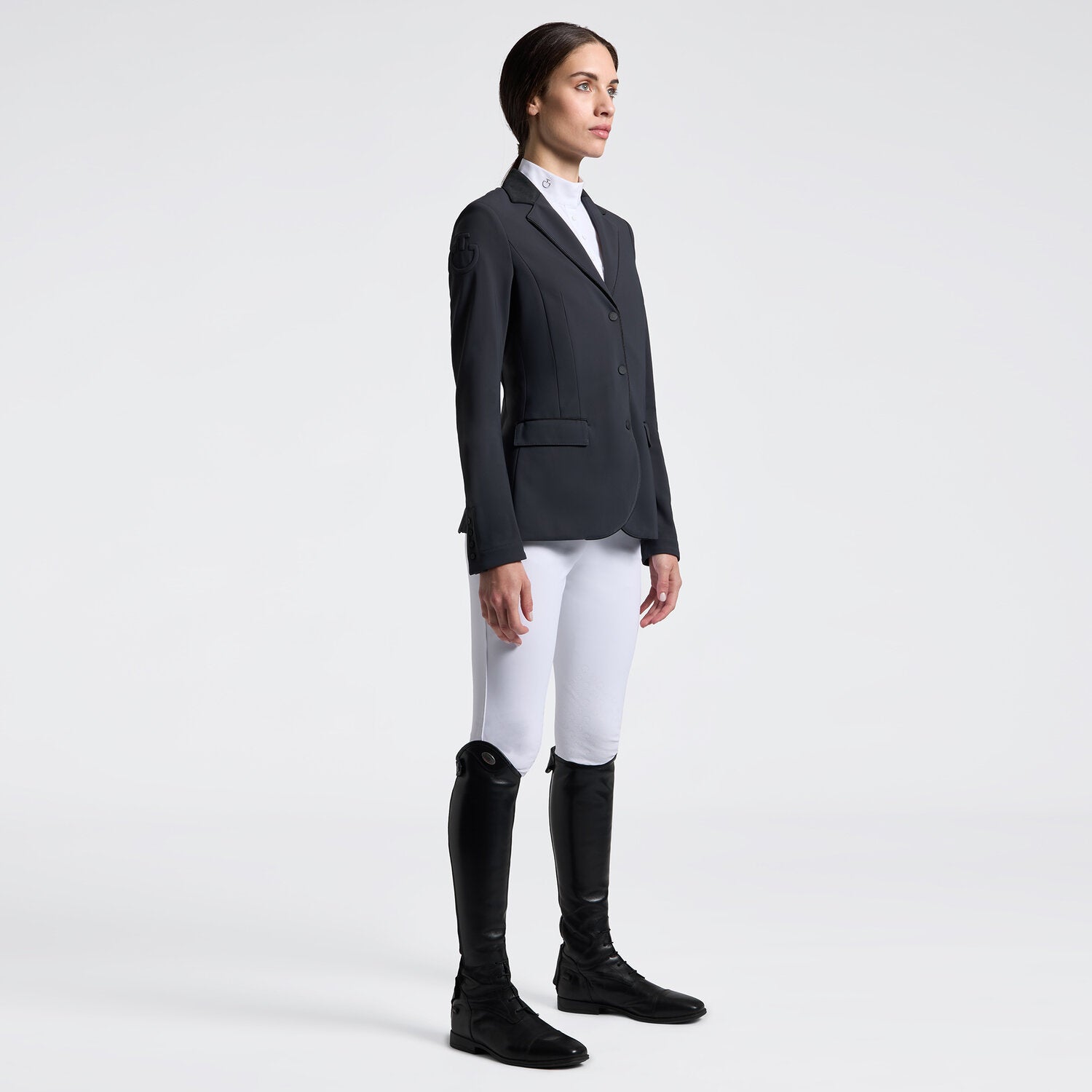 Cavalleria Toscana Damen Turnierjacket mit Zip – Anthrazit
