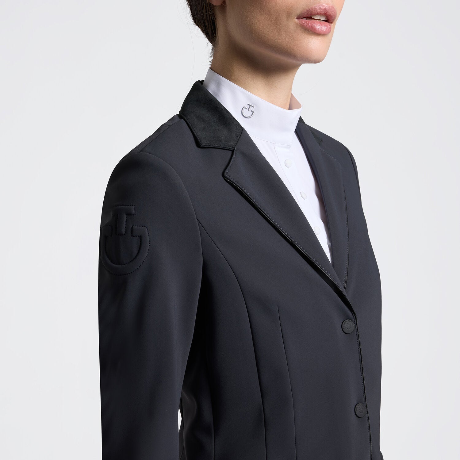 Cavalleria Toscana Damen Turnierjacket mit Zip – Anthrazit