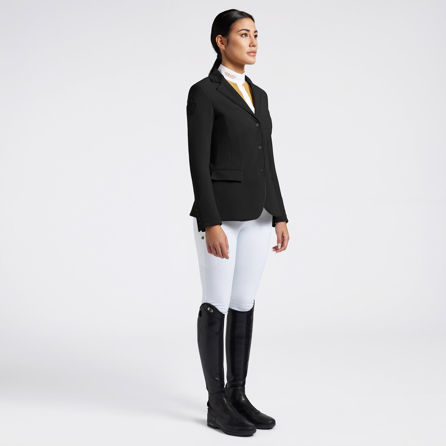 Cavalleria Toscana Damen Turnierjacket mit Zip – Schwarz