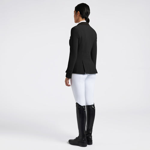 Cavalleria Toscana Damen Turnierjacket mit Zip – Schwarz