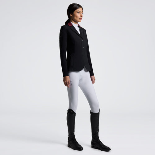 Cavalleria Toscana Damen Turnierjacket Revolution – Schwarz/Bordeaux