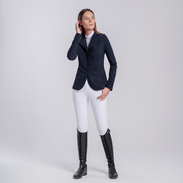 Cavalleria Toscana Damen Turnierjacket Raw-Cut Navy