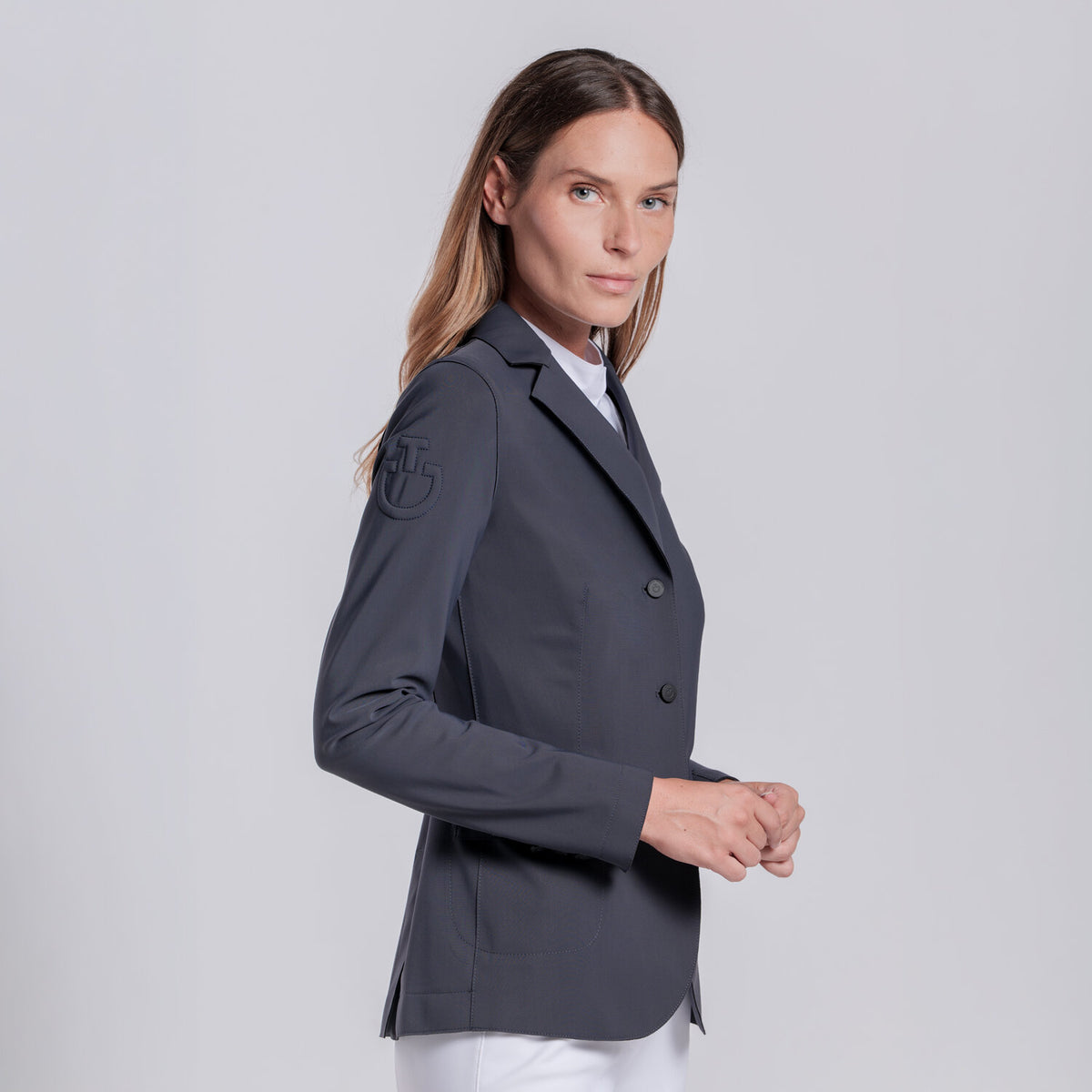 Cavalleria Toscana Turnierjacket Raw-Cut Anthrazit Rückansicht
