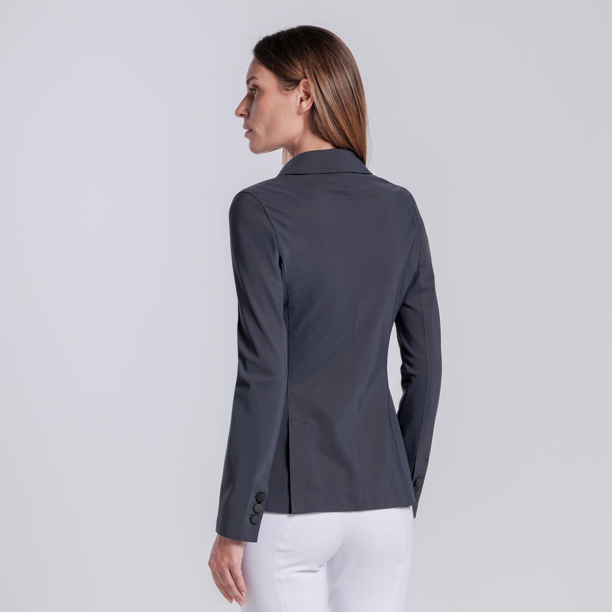 Cavalleria Toscana Turnierjacket Raw-Cut Anthrazit Detailansicht