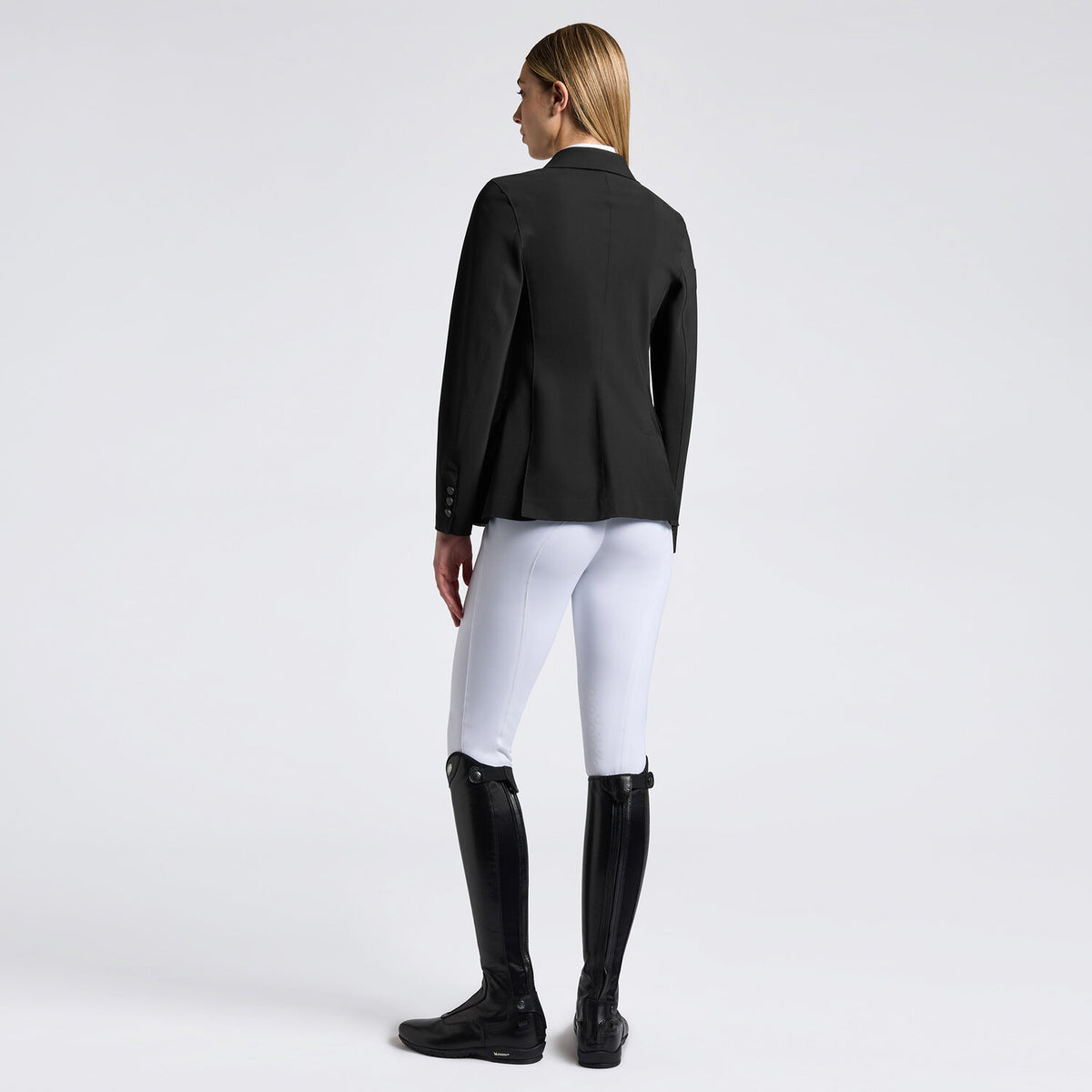 Cavalleria Toscana Turnierjacket Raw-Cut Schwarz Rückansicht