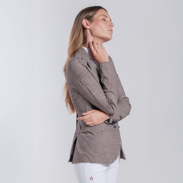 Cavalleria Toscana Turnierjacket Raw-Cut Tweed-Print Rückansicht