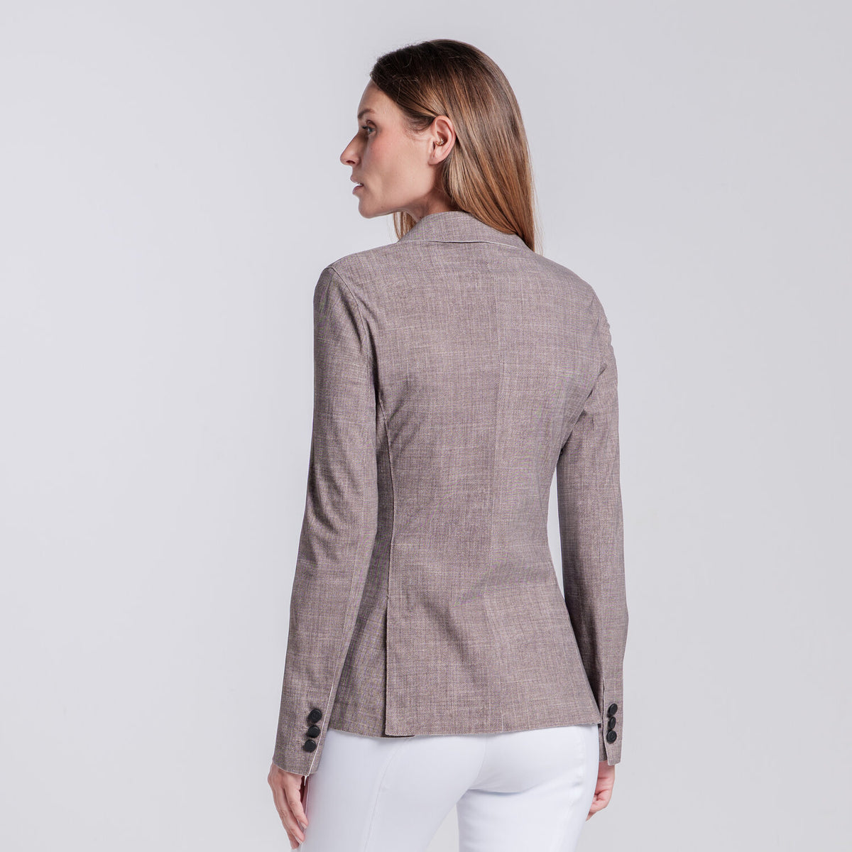 Cavalleria Toscana Turnierjacket Raw-Cut Tweed-Print Detailansicht