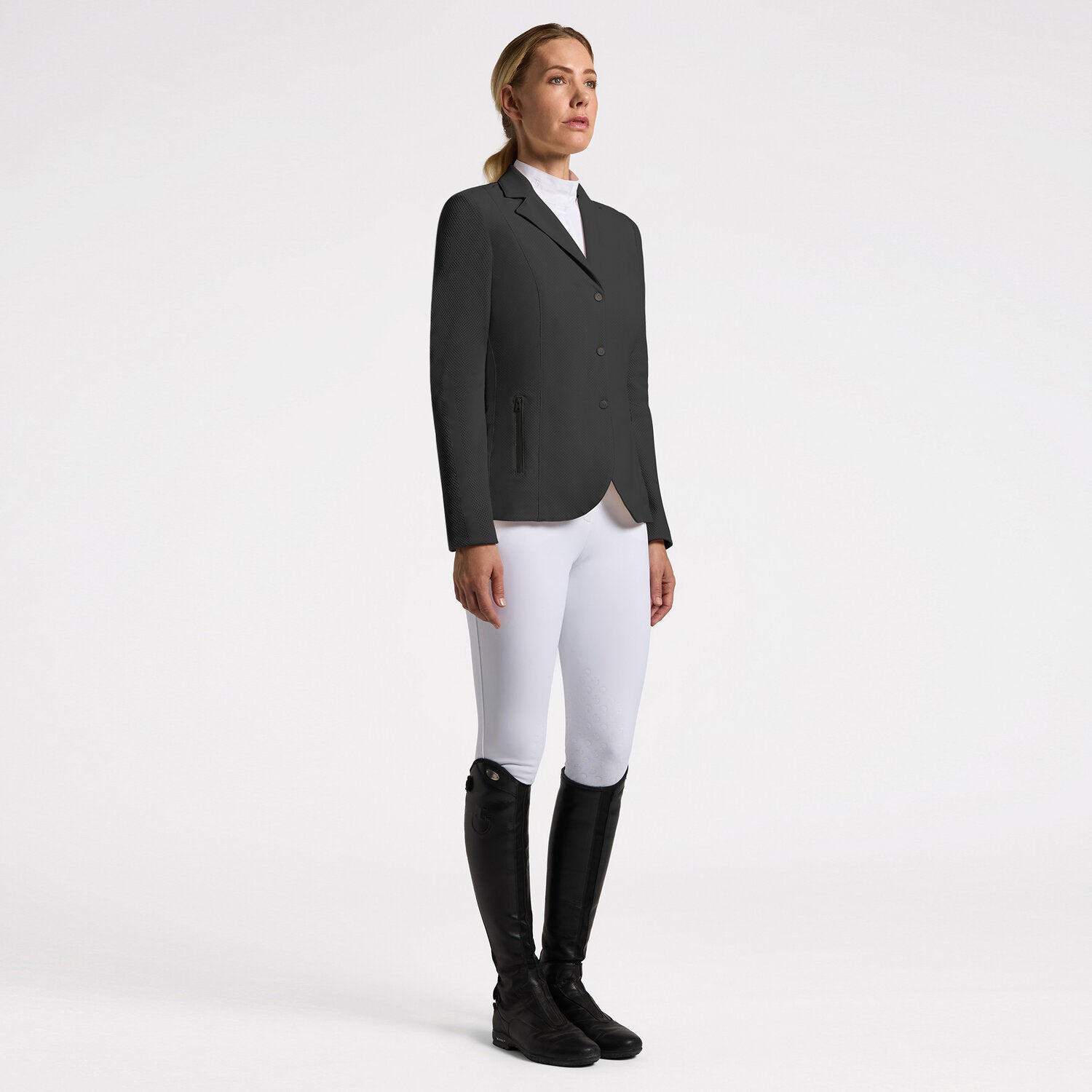 Cavalleria Toscana Damen Turnierjacket Revolution Perforated – Schwarz