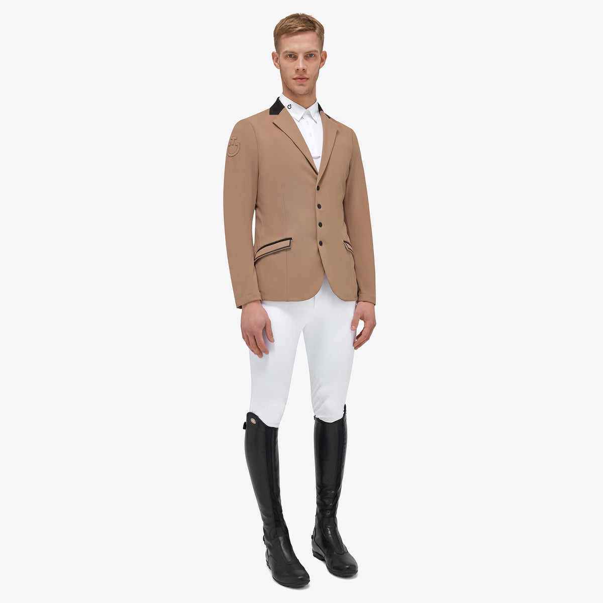 Cavalleria Toscana Herren Turnierjacket mit Zip – Cacao