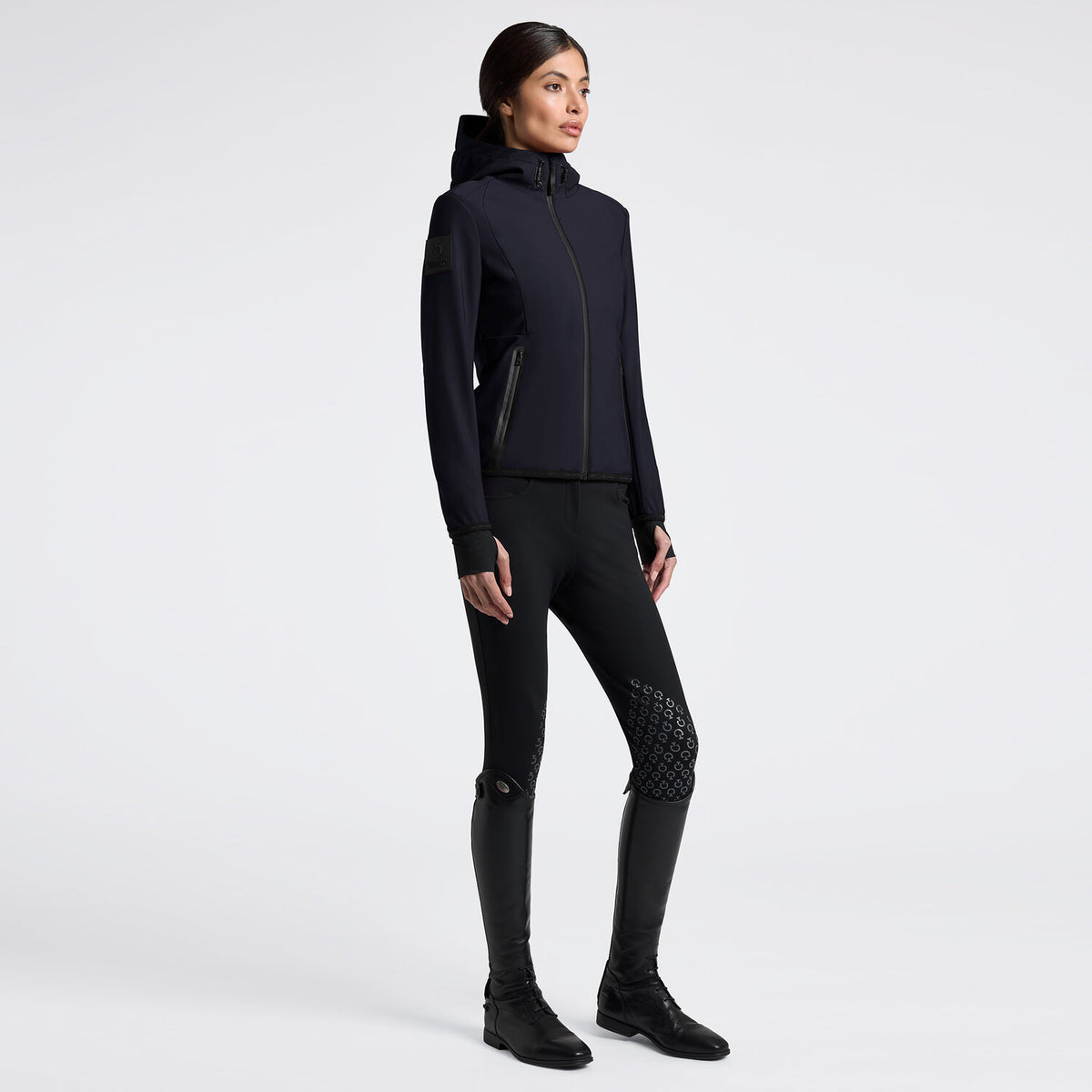 Cavalleria Toscana Damen Thermo-Softshelljacke mit Kapuze Navy