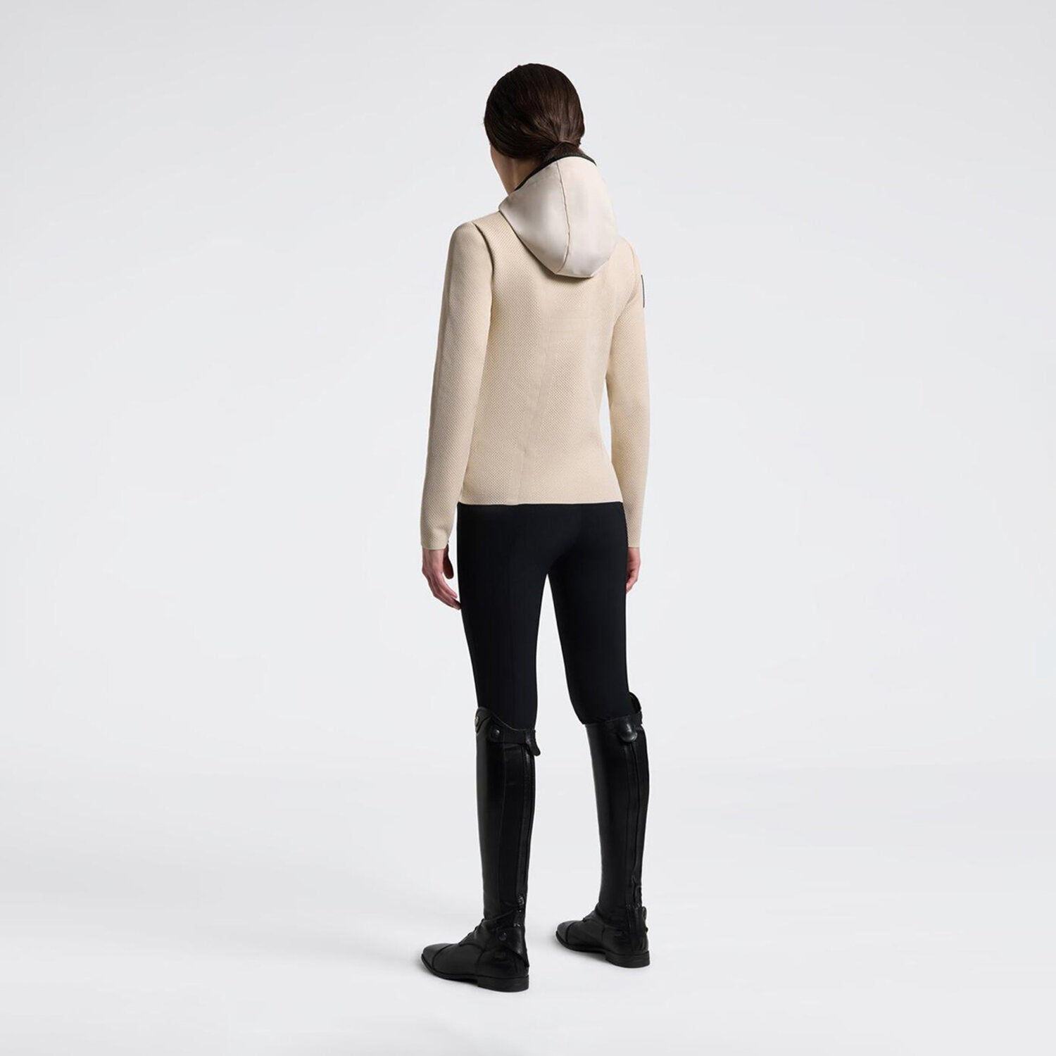 Cavalleria Toscana Damen Kapuzenjacke Tech Knit – Beige