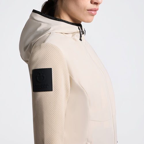 Cavalleria Toscana Damen Kapuzenjacke Tech Knit – Beige