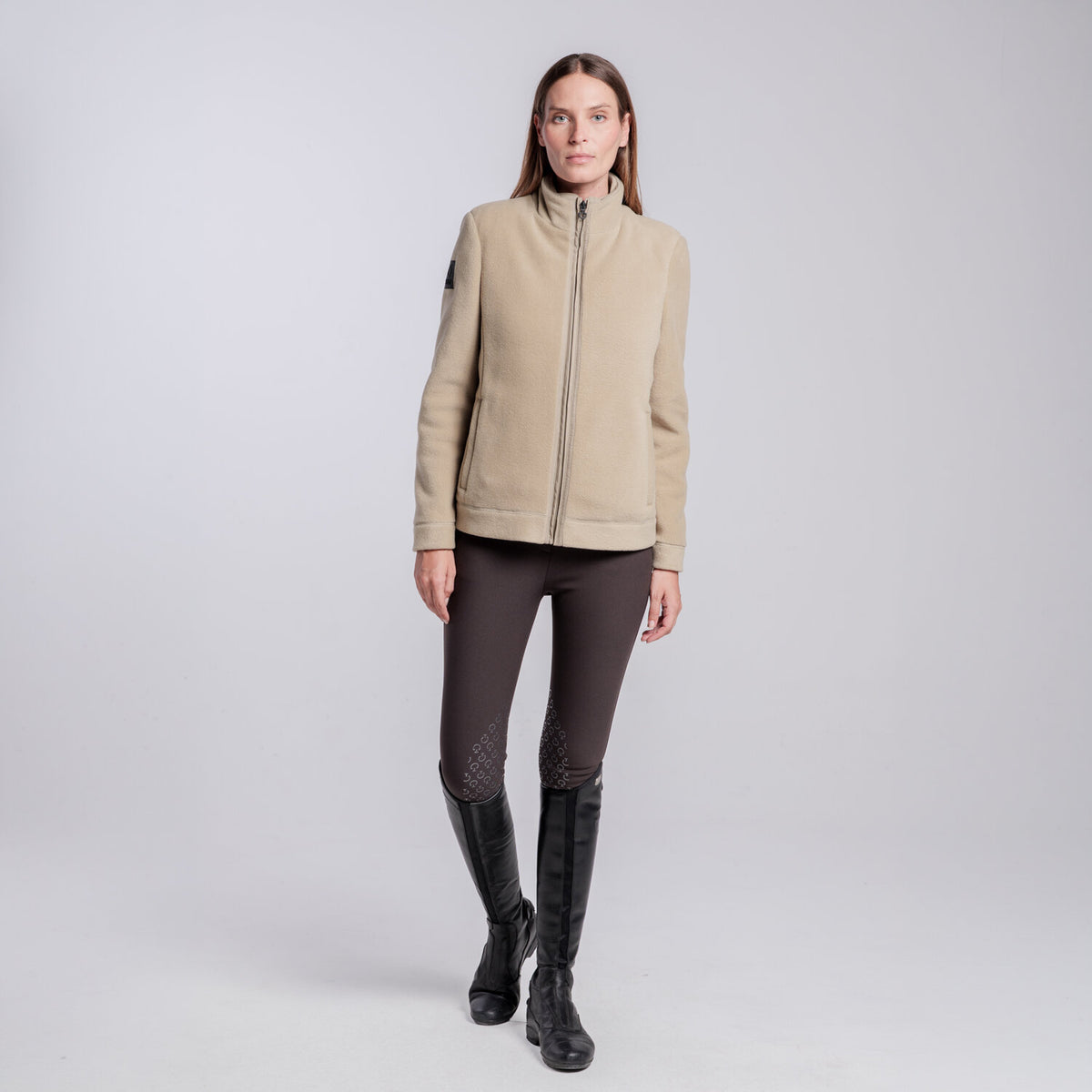 Cavalleria Toscana Damen Daunenjacke mit Zip Aluminium